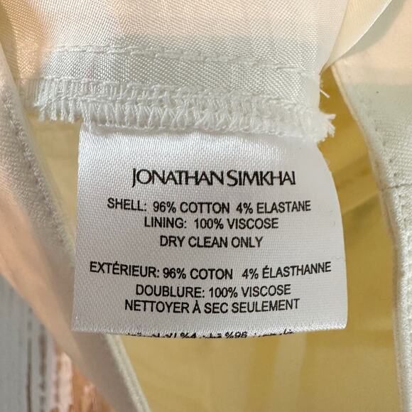 Jonathan Simkhai Jesslyn Cropped Flare Pants White Size US 8 - Picture 11 of 13